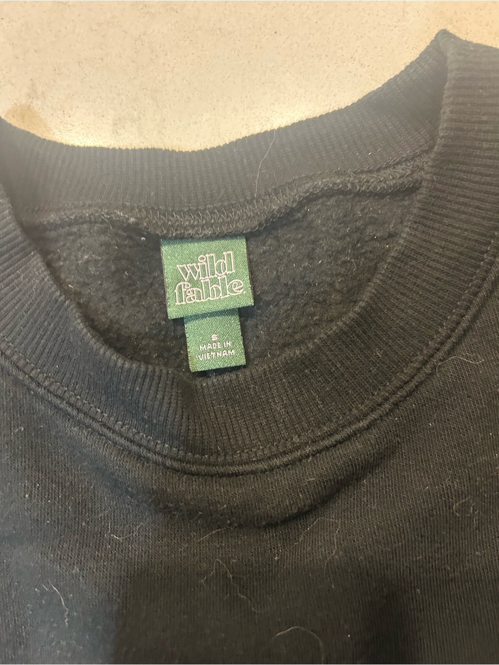 wild fable Black Cropped Crewneck Sweatshirt - Picture 4 of 4